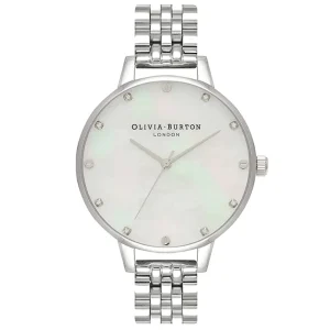 Olivia Burton Classic White Dial Silver Stainless Steel Strap Women Watch OB16SE14