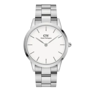 Daniel Wellington White Dial Silver Stainless Steel Strap Men Watch DW00100341 (40mm)