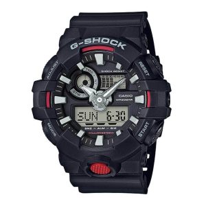 Casio G-Shock Digital-Analogue Black Resin Strap Men Watch GA-700-1ADR-P