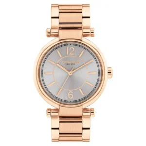 Coach New York Silver Dial Rose Gold Stainless Steel Strap Women Watch 14504047