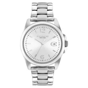 Coach New York Silver Dial & Stainless Steel Strap Women Watch 14503910