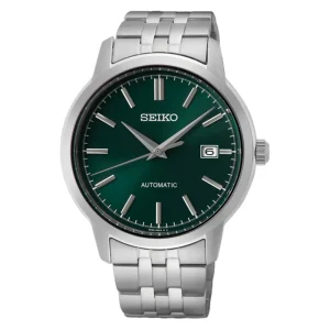 Seiko Green Dial Silver Stainless Steel Strap Men Watch SRPH89K1P