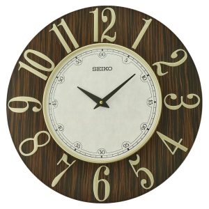 Seiko Clock Brown Dial Wall Clock QXA800Z