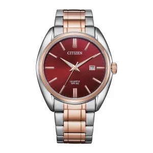 Citizen Red Dial Two-Tone Stainless Steel Strap Men Watch BI5104-57X