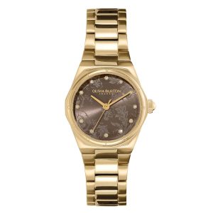 Olivia Burton Sports Luxe Gold Stainless Steel Strap Women Watch 24000107