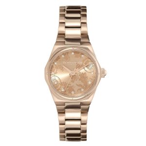 Olivia Burton Sports Luxe Mini Hexa Carnation Gold Stainless Steel Strap Women Watch 24000110