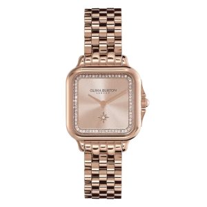 Olivia Burton Classic Grosvenor Blush & Carnation Gold Women Watch 24000085