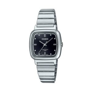 Casio General Black Dial Silver Stainless Steel Strap Unisex Watch LTP-B140D-1AVDF