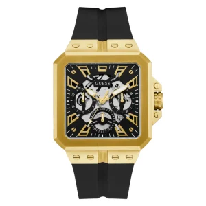 Guess Multifunction Dial Black Silicone Strap Men Watch GW0637G2