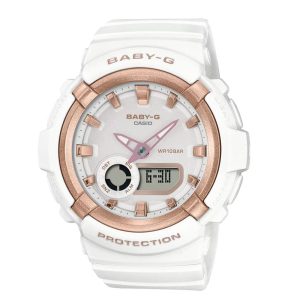 Casio Baby-G Digital-Analogue White Resin Strap Women Watch BGA-280BA-7ADR-P