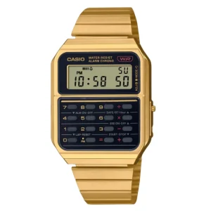 Casio General Digital Gold Stainless Steel Strap Unisex Watch CA-500WEG-1ADF