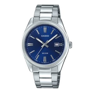 Casio General Blue Dial Silver Stainless Steel Strap Unisex Watch MTP-1302PD-2AVEF