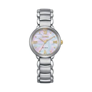 Citizen Eco-Drive Silver Stainless Steel Strap Women Watch EM0927-87Y