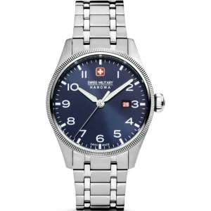 Swiss Military Hanowa Thunderbolt Blue Dial Silver Stainless Steel Strap Men Watch SMWGH0000802