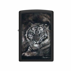 Zippo Spazuk Tiger Black Matte Lighter #49763