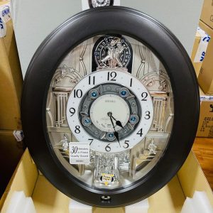 Seiko Melodies In Motion Brown Wall Clock QXM389NR