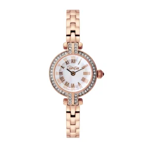 Beka & Bell White Dial Rose Gold Stainless Steel Strap Women Watch BB013-C