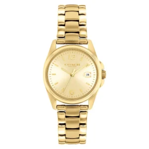 Coach New York Gold Dial Stainless Steel Strap Women Watch 14503907