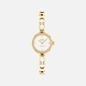 Coach New York White Dial Gold Stainless Steel Strap Women Watch 14504129