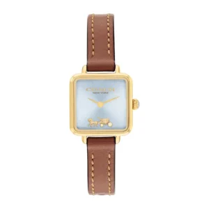 Coach New York Silver Dial Brown Leather Strap Women Watch 14504231