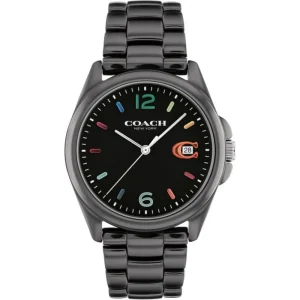 Coach New York Greyson Black Stainless Steel Strap Women Watch 14503927