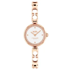 Coach New York White Dial Rose Gold Strap Women Watch 14504130