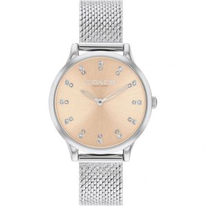 Coach New York Chelsea Silver Milanese Strap Women Watch 14504216
