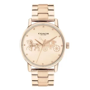 Coach New York Rose Gold Stainless Steel Strap Women Watch 14503945