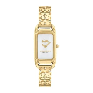 Coach New York White Dial Gold Stainless Steel Strap Women Watch 14504196