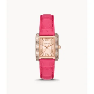Michael Kors Emery Rose Gold Dial Pink Leather Strap Women Watch MK2984