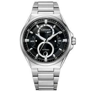 Citizen Attesa Eco-drive Triple Calendar Moon Phase Men's Watch BU0060-68E