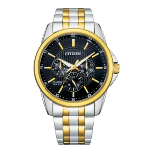 Citizen Chronograph Black Dial Two-Tone Stainless Steel Strap Men Watch AG8348-56E