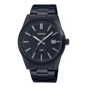 Casio Enticer Black Dial Stainless Steel Strap Men Watch MTP-VD03B-1AUDF