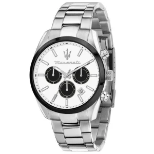 Maserati Attrazione Chronograph Silver Stainless Steel Strap Men Watch R8853151004