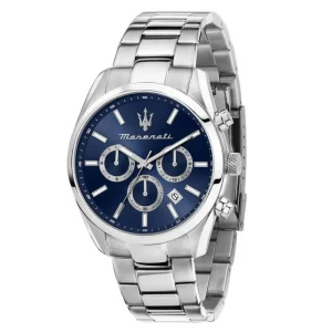 Maserati Attrazione Blue Dial Silver Stainless Steel Strap Men Watch R8853151005