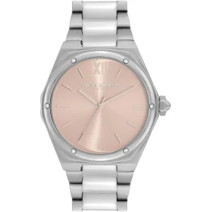 Olivia Burton Pink Dial Silver Stainless Steel Strap Women Watch 24000071