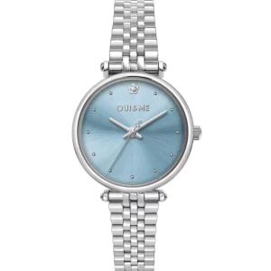 Oui & Me Blue Dial Silver Stainless Steel Strap Women Watch ME010293