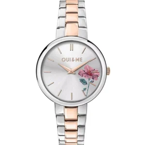 Oui & Me Silver Dial Two-Tone Stainless Steel Strap Women Watch ME010323