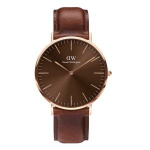 Daniel Wellington Brown Dial Leather Strap Men Watch DW00100627 (40mm)