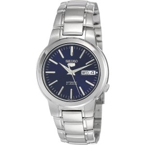 Seiko 5 Blue Dial Silver Stainless Steel Strap Unisex Watch SNKA05K1P