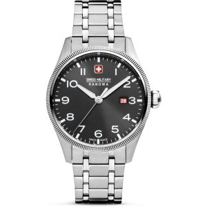 Swiss Military Hanowa Thunderbolt Black Dial Silver Stainless Steel Strap Men Watch SMWGH0000801