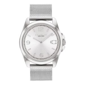 Coach New York Silver Dial Milanese Strap Women Watch 14504146