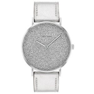 Coach New York Perry Silver Dial Leather Strap Women Watch 14504076