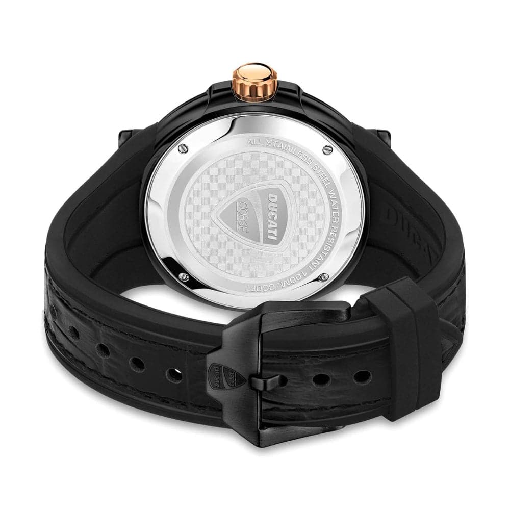 Ducati Corse Black Dial & Leather Strap Men Watch DTWGN2018901 - Image 3