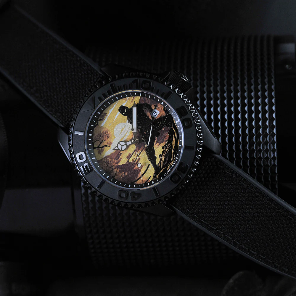 AG Collective The Shadow Ninja Series Dial Black Fabric Strap Men Watch G 8040 NIN-SHA - Image 3