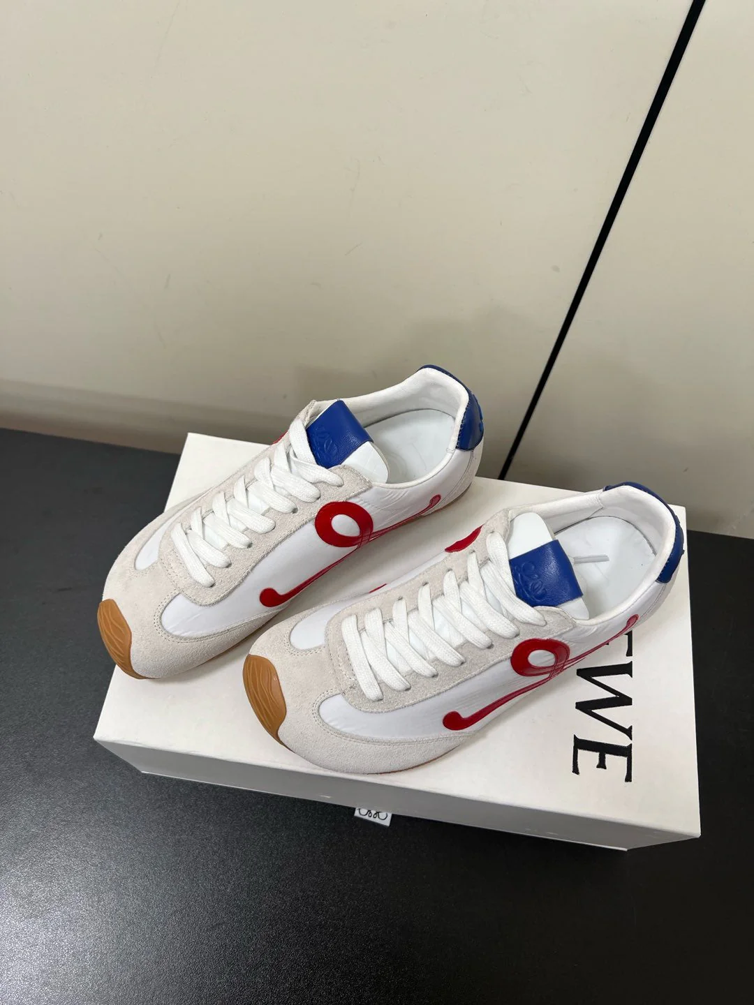 Loewe Ballet Runner 2.0 Sneaker White Nylon Sheepskin - Image 4