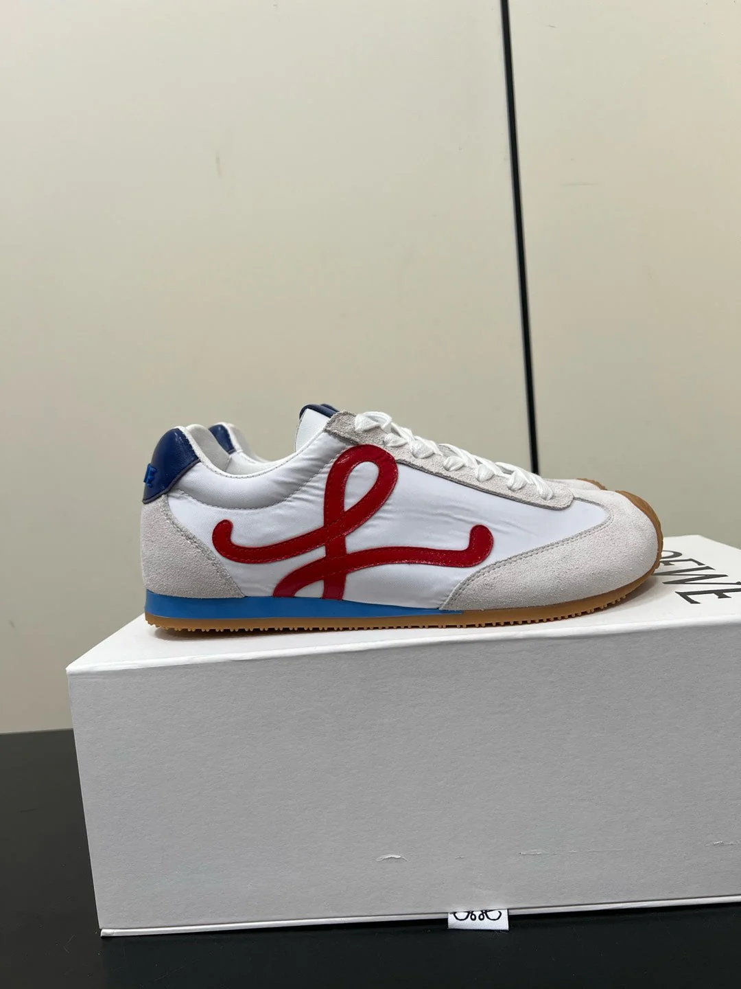 Loewe Ballet Runner 2.0 Sneaker White Nylon Sheepskin - Image 2