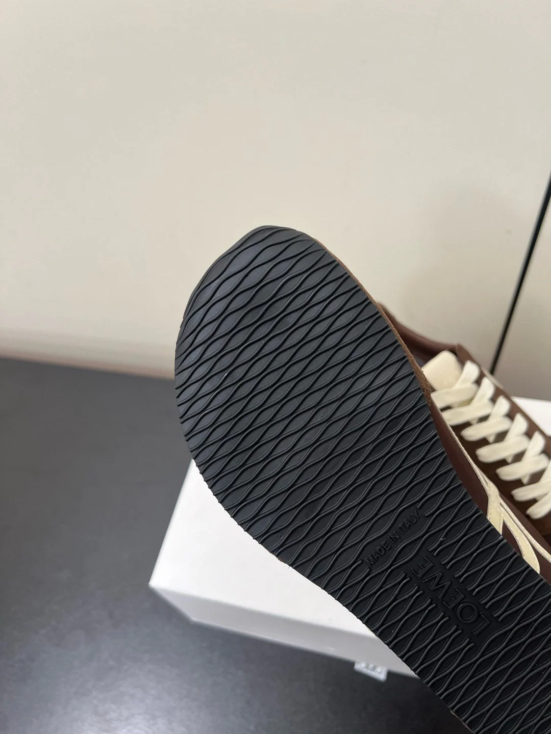 Loewe Ballet Runner 2.0 Sneaker Brown Nylon Sheepskin - Image 4