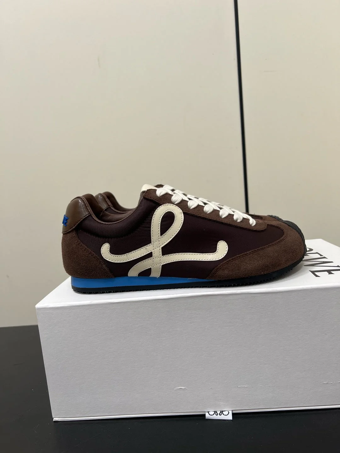 Loewe Ballet Runner 2.0 Sneaker Brown Nylon Sheepskin - Image 3