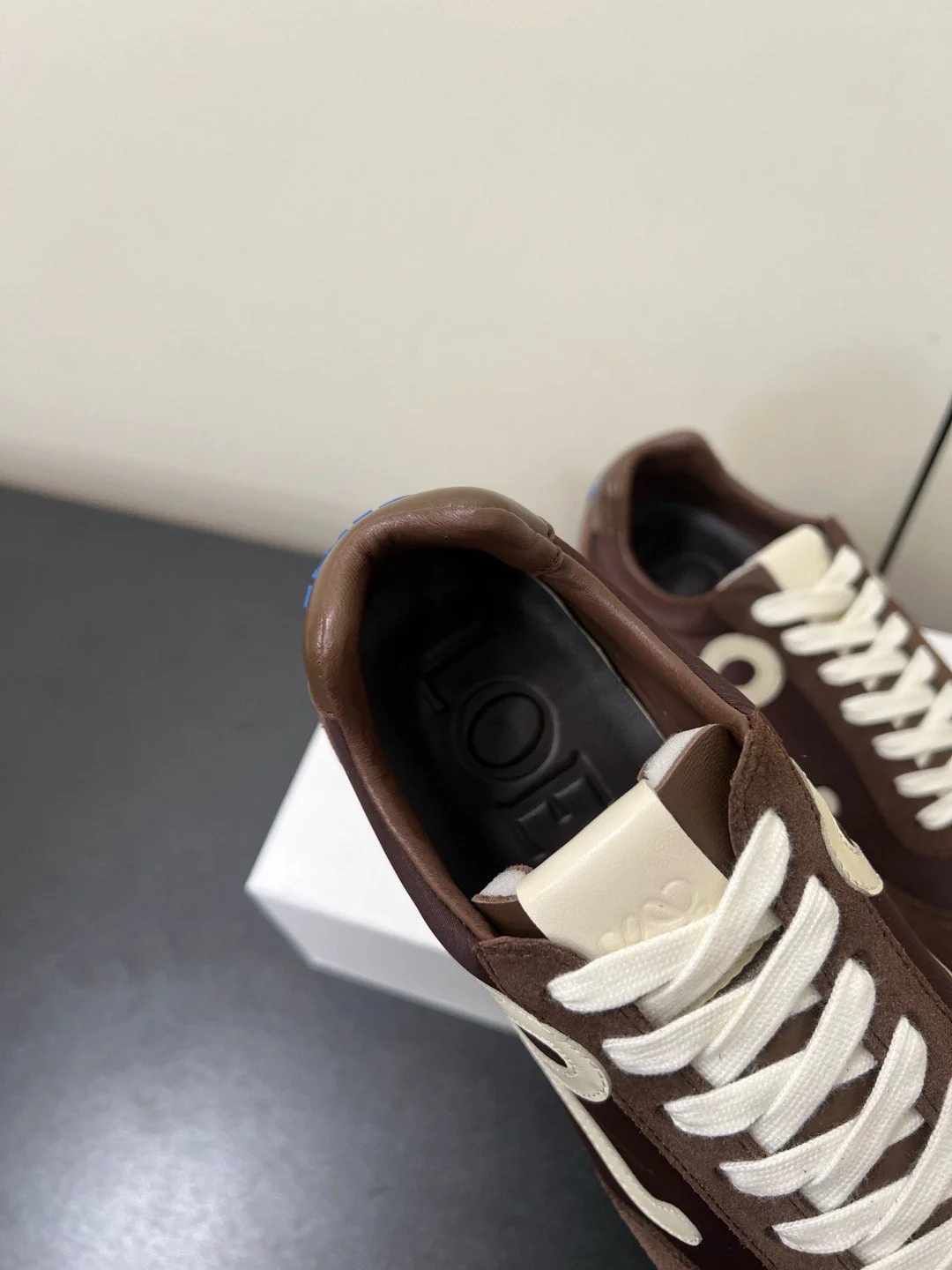 Loewe Ballet Runner 2.0 Sneaker Brown Nylon Sheepskin - Image 7